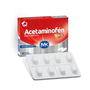 ACETAMINOFEN FORTE 500MG+CAFEINA 65MG 20TABS MK