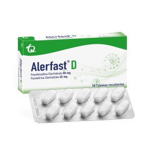 ALERFAST D 60MG/25MG 10 TABLETAS
