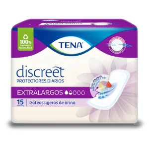 PROTECTORES DISCREET EXTRALARGO DIARIO x 15 UND